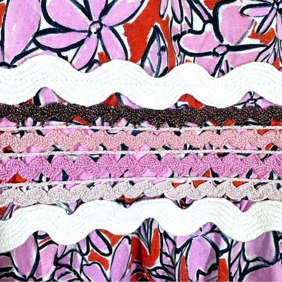 Celia B Floki Tiered Floral Midi Dress With Tie Shoulders Medium NWT - Picture 9 of 14